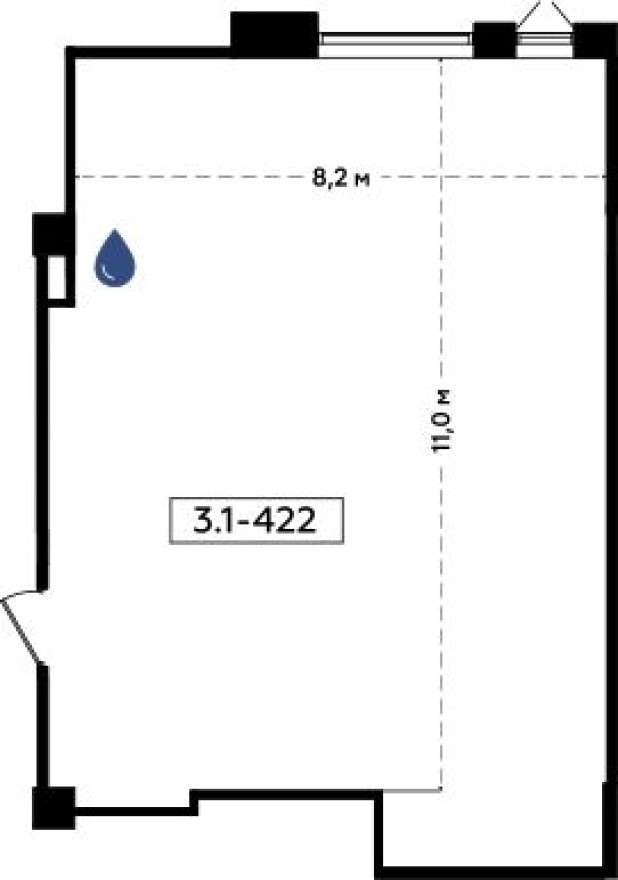 Офисное помещение, 90.8 м²