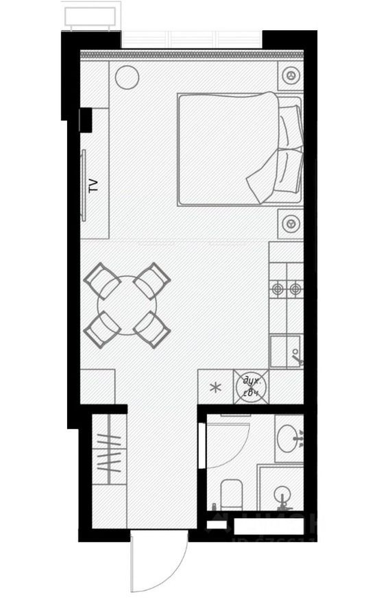 1к. квартира, 29.5 м²