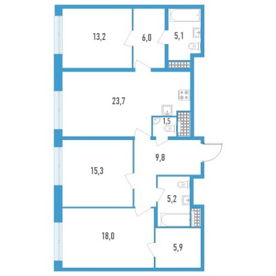 3к. квартира