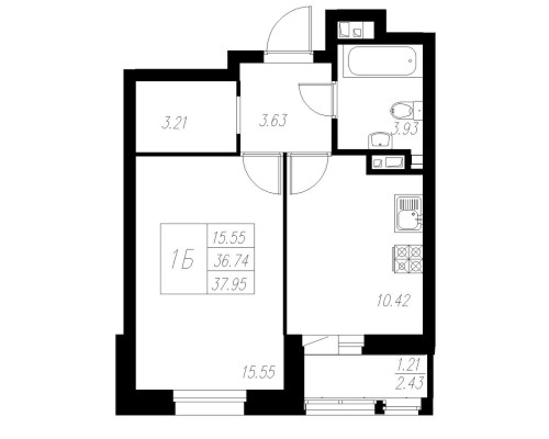 1к. квартира