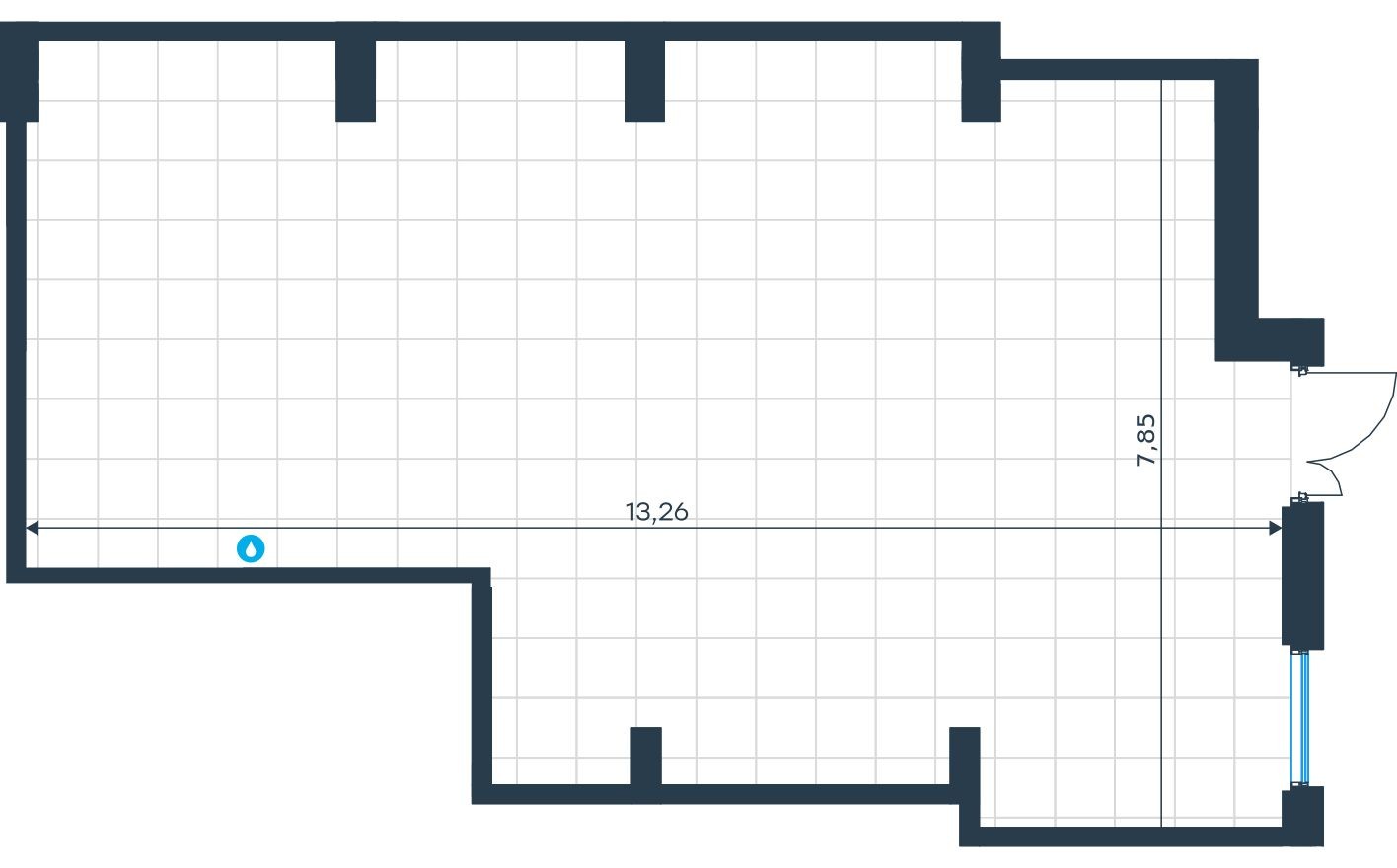 Планировка — Торговое помещение, 70.3 м²