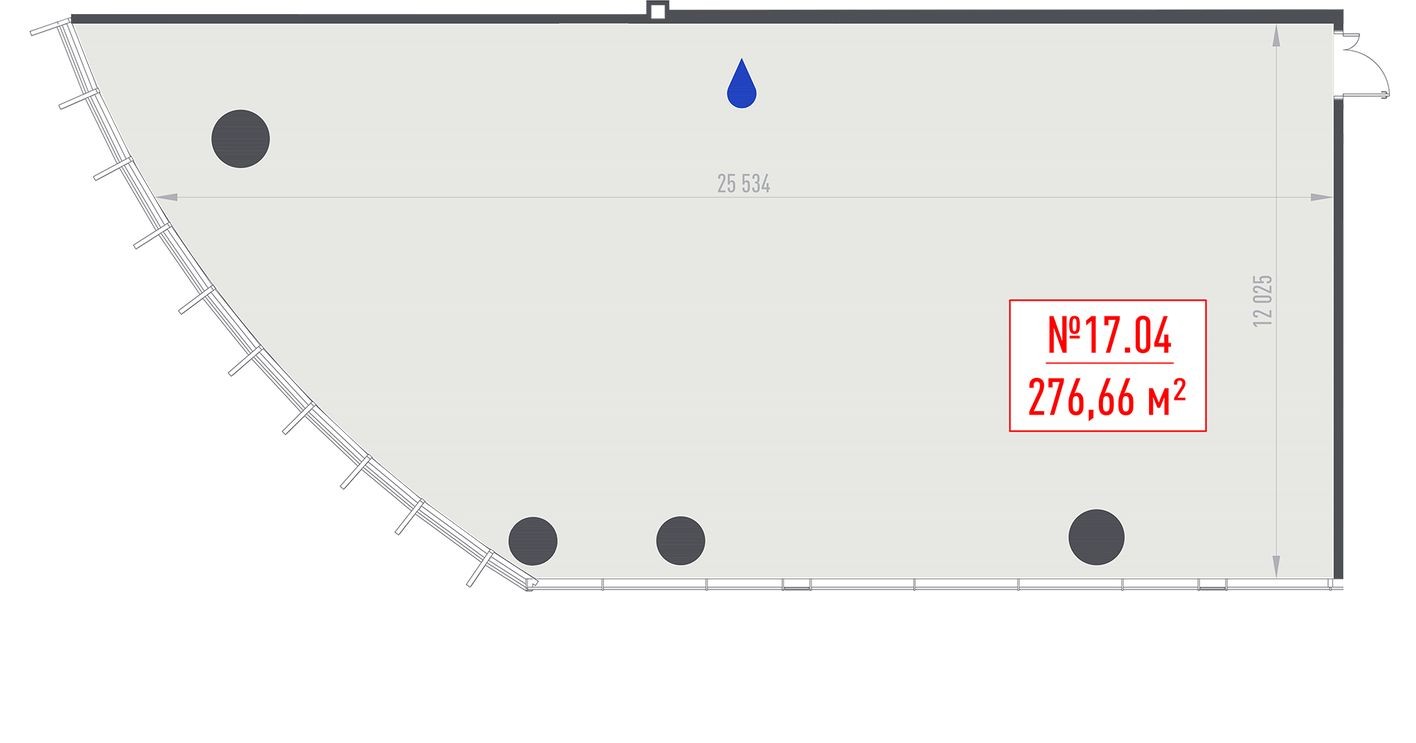 Офисное помещение, 276.7 м²