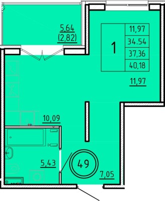 1к. квартира