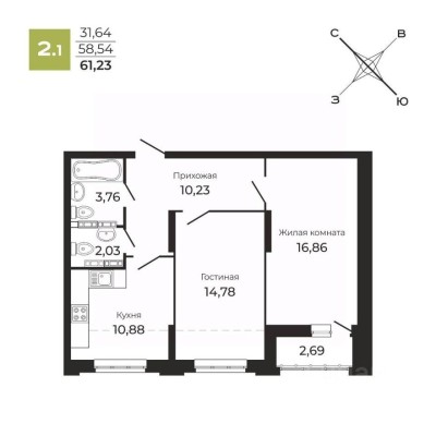 2к. квартира