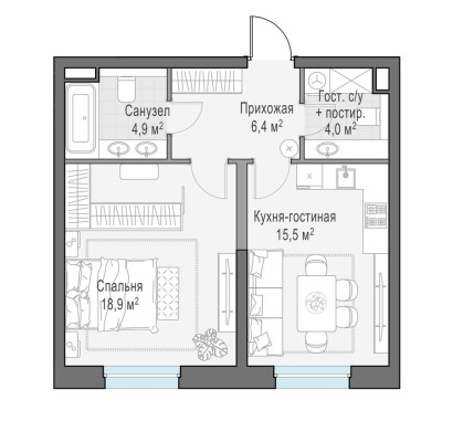 1к. квартира