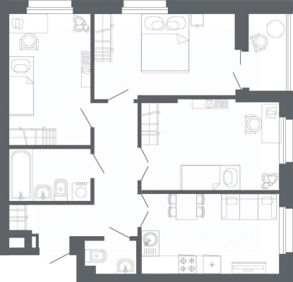 3к. квартира