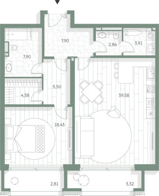 1к. квартира