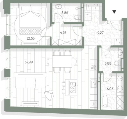 1к. квартира