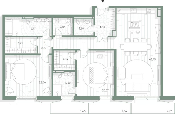 2к. квартира