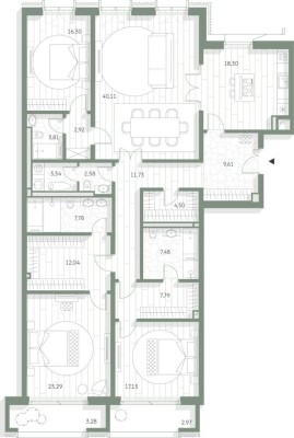 3к. квартира