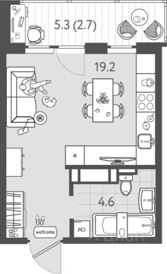 1к. квартира