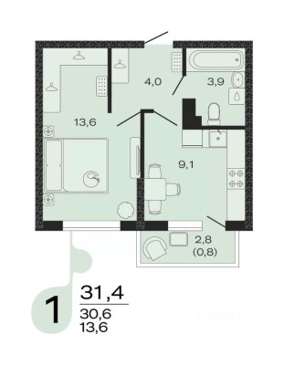 1к. квартира