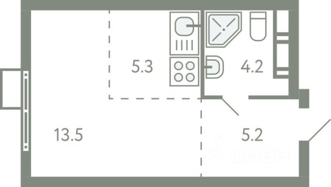 1к. квартира