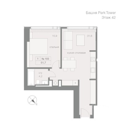 1к. квартира