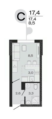 1к. квартира