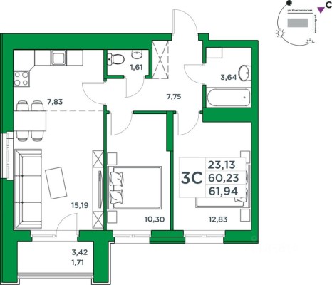 2к. квартира