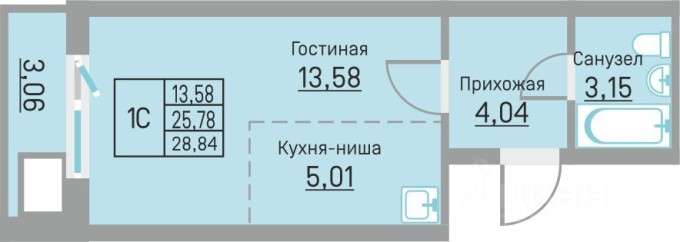 1к. квартира