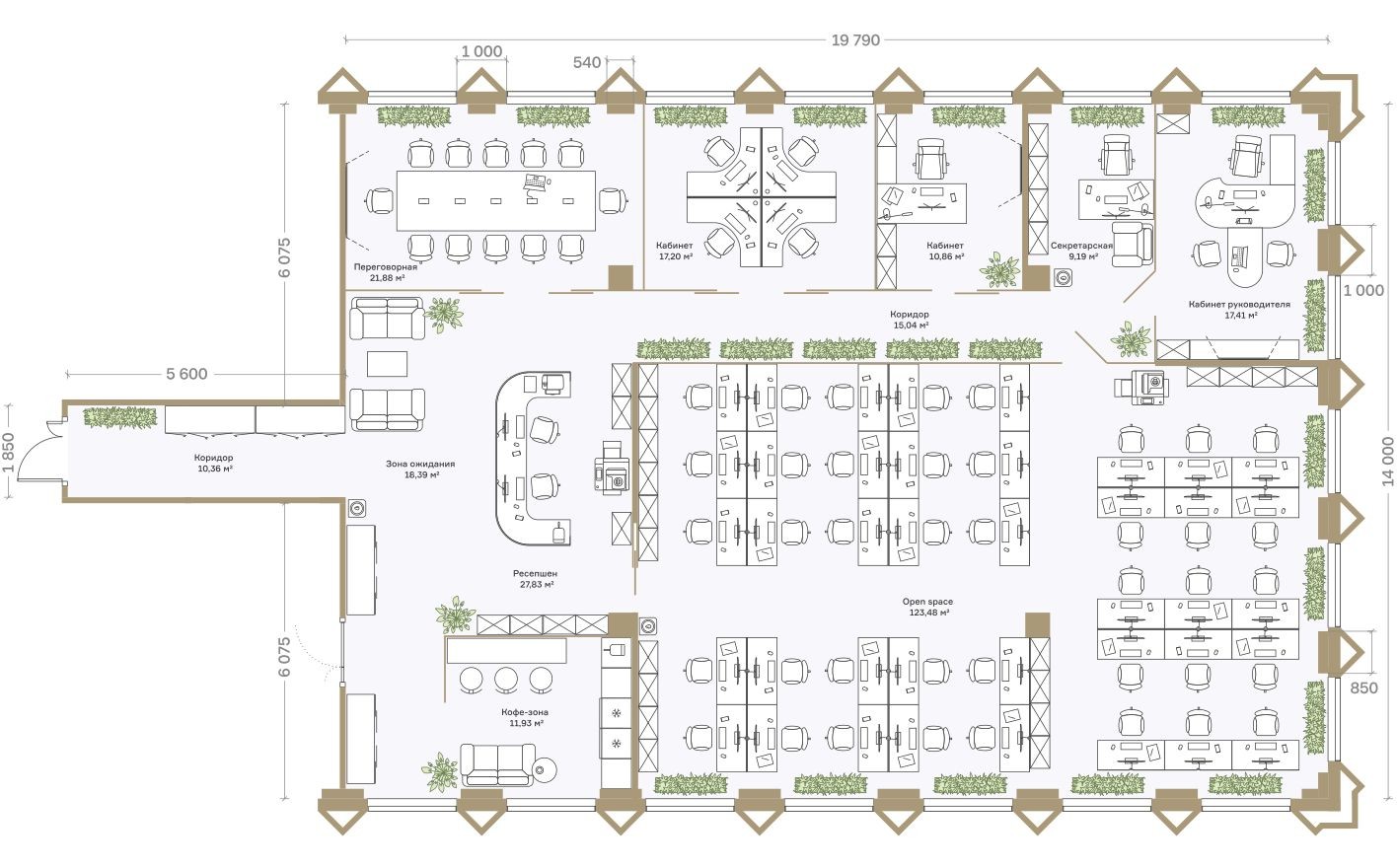 Офисное помещение, 283.6 м²