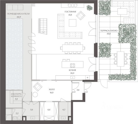 3к. квартира