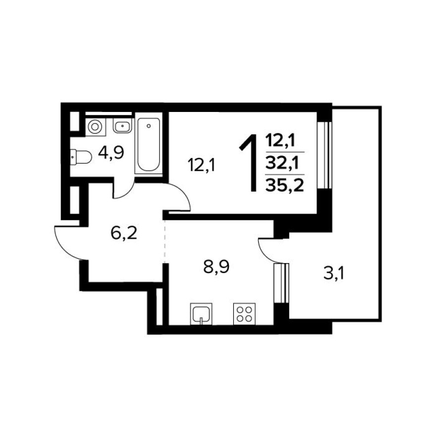 1к. квартира