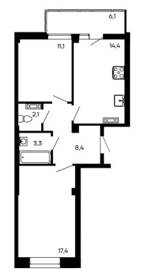 2к. квартира