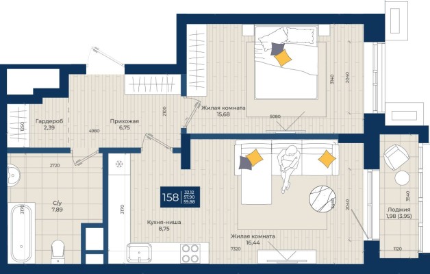 1к. квартира