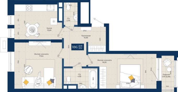 2к. квартира