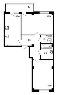 2к. квартира