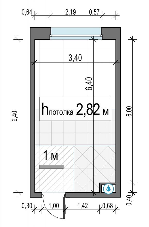 Студия-квартира, 21.0 м²