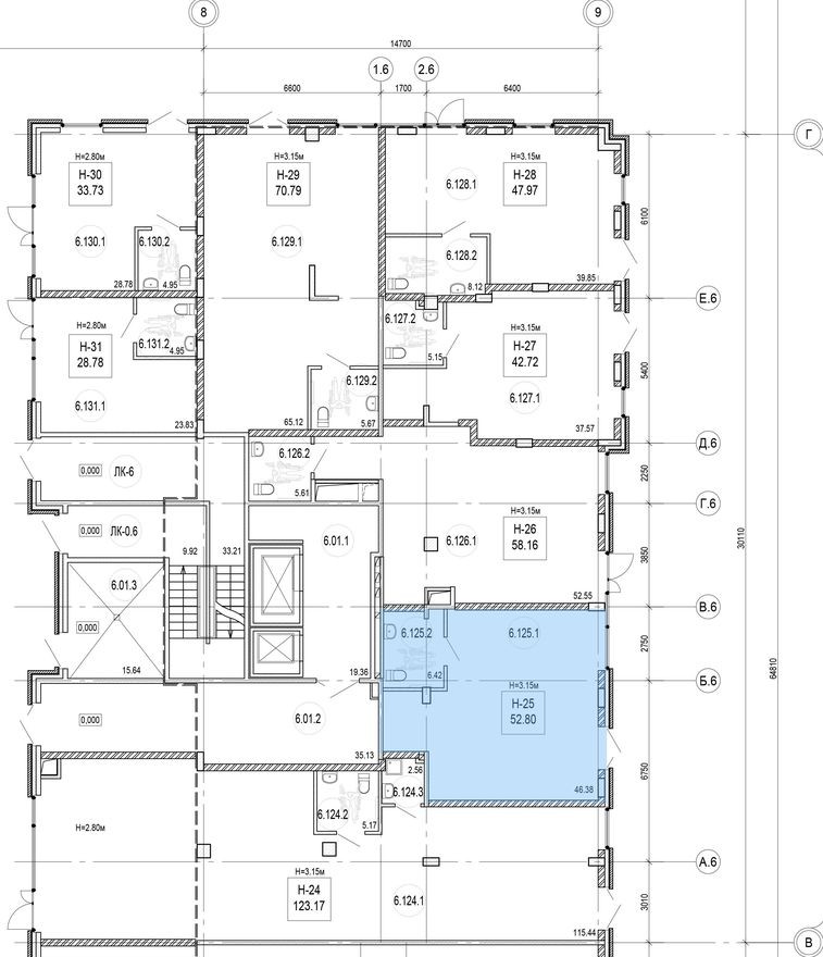 Помещение свободного назначения, 52.8 м²
