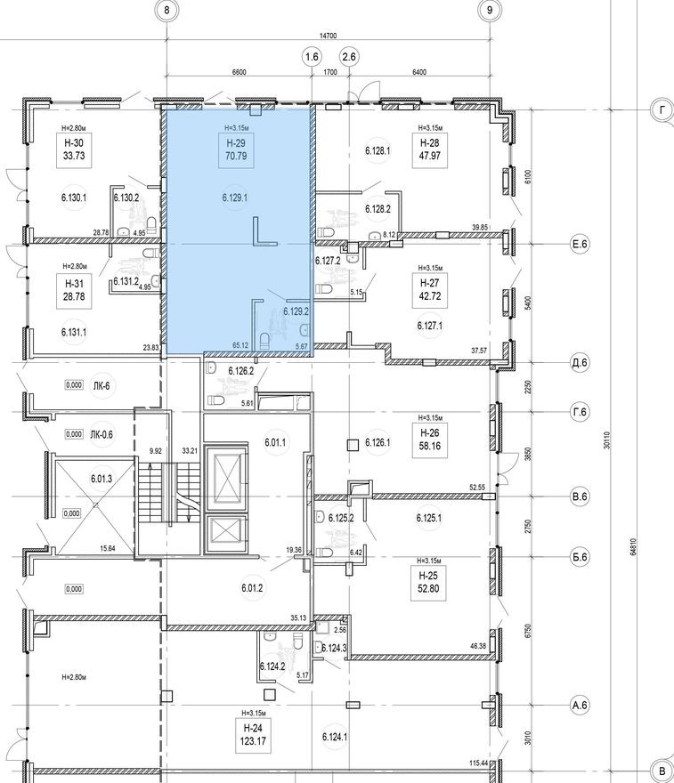 Помещение свободного назначения, 70.8 м²