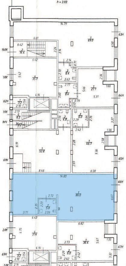 Помещение свободного назначения, 91.8 м²