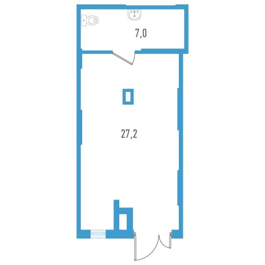 Помещение свободного назначения, 34.2 м²