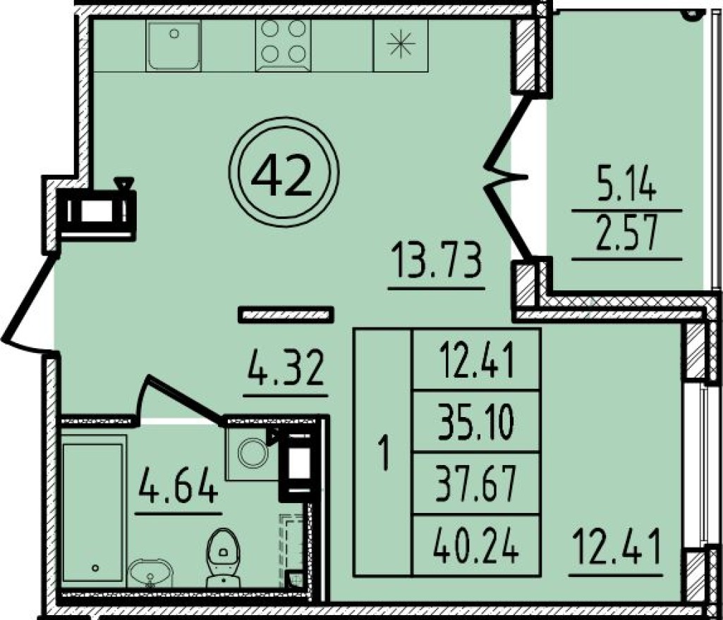 1к. квартира