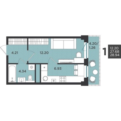 1к. квартира