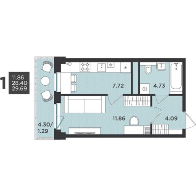 1к. квартира