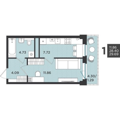 1к. квартира