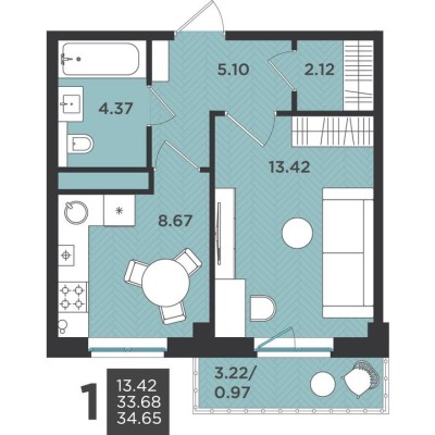 1к. квартира