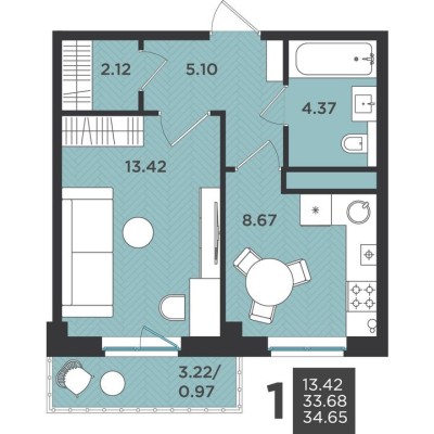 1к. квартира