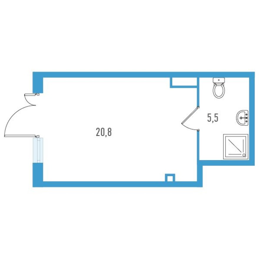 Помещение свободного назначения, 26.3 м²