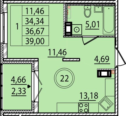 1к. квартира