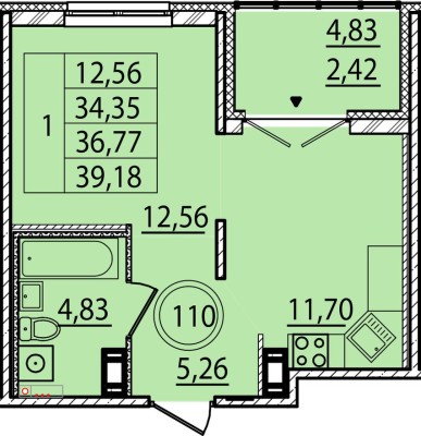 1к. квартира