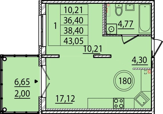 1к. квартира