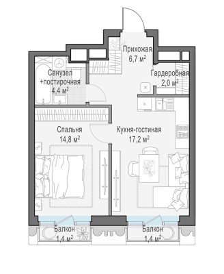 1к. квартира