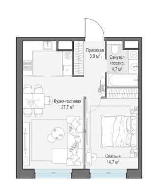 1к. квартира