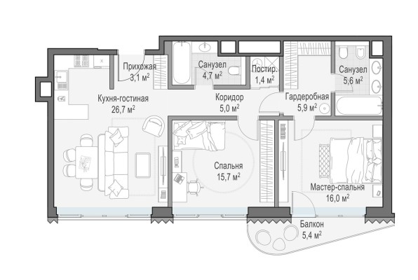 2к. квартира