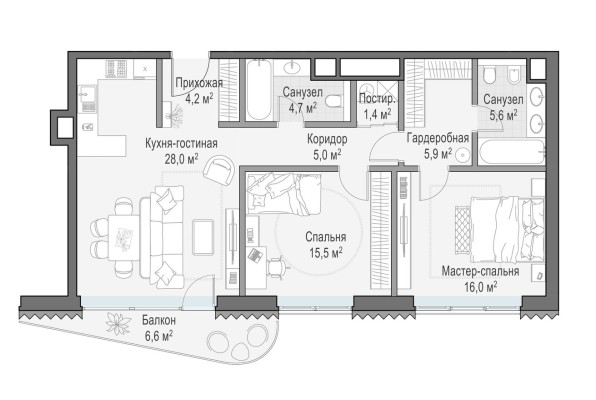 2к. квартира