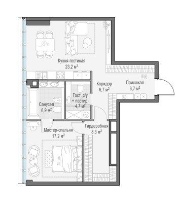 1к. квартира