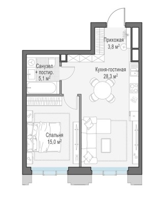 1к. квартира