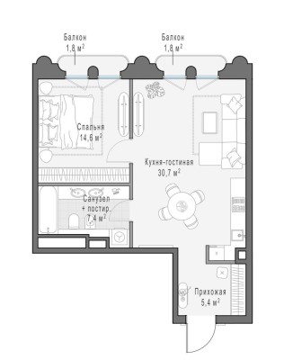 1к. квартира